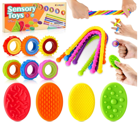Kizmyee 20 Stück Fidget Toys Set, Stress Spielzeug für Kinder und Erwachsene, Sensorik Spielzeug
